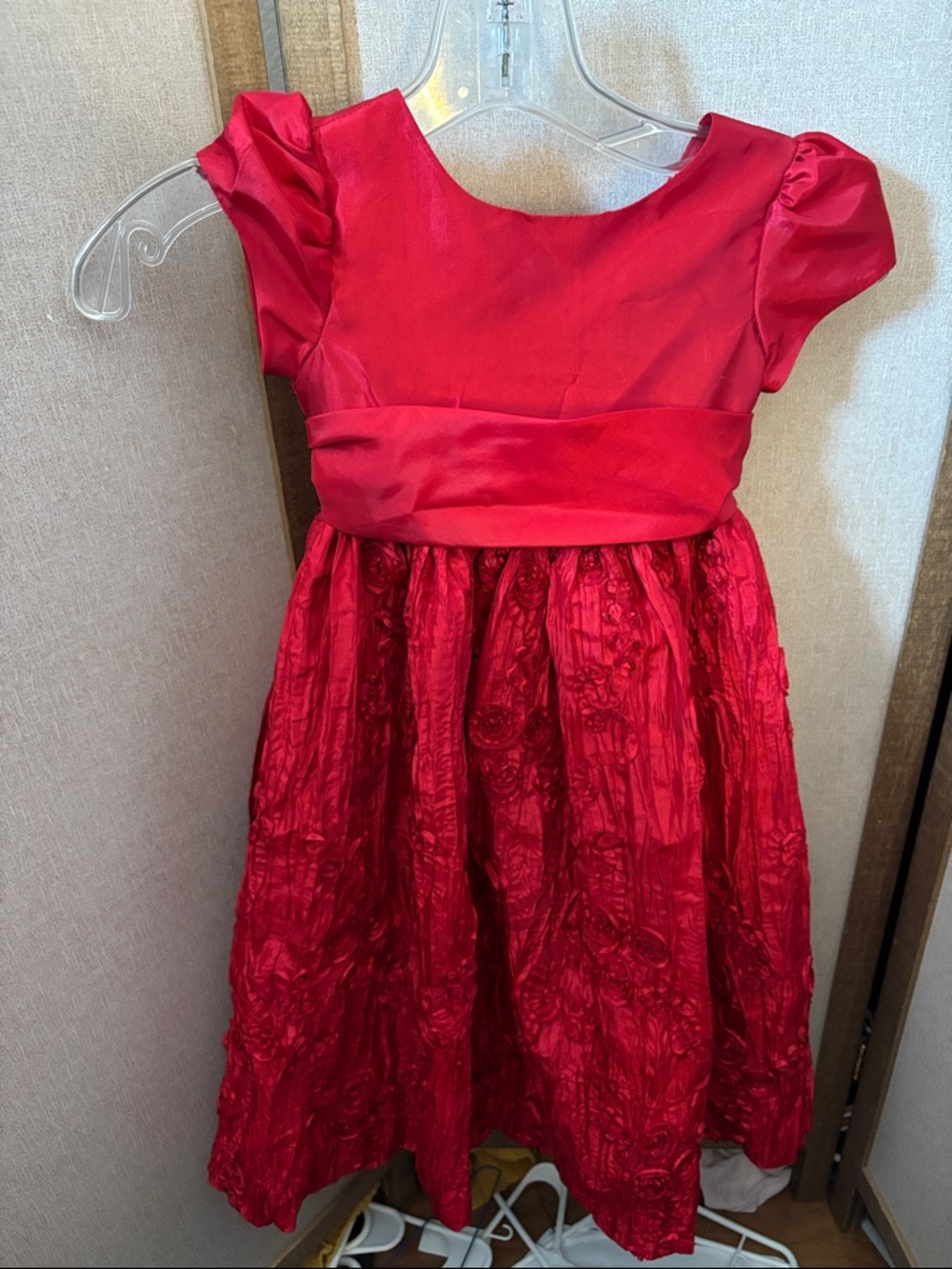 Cinderella Red Satin Party Dress 4